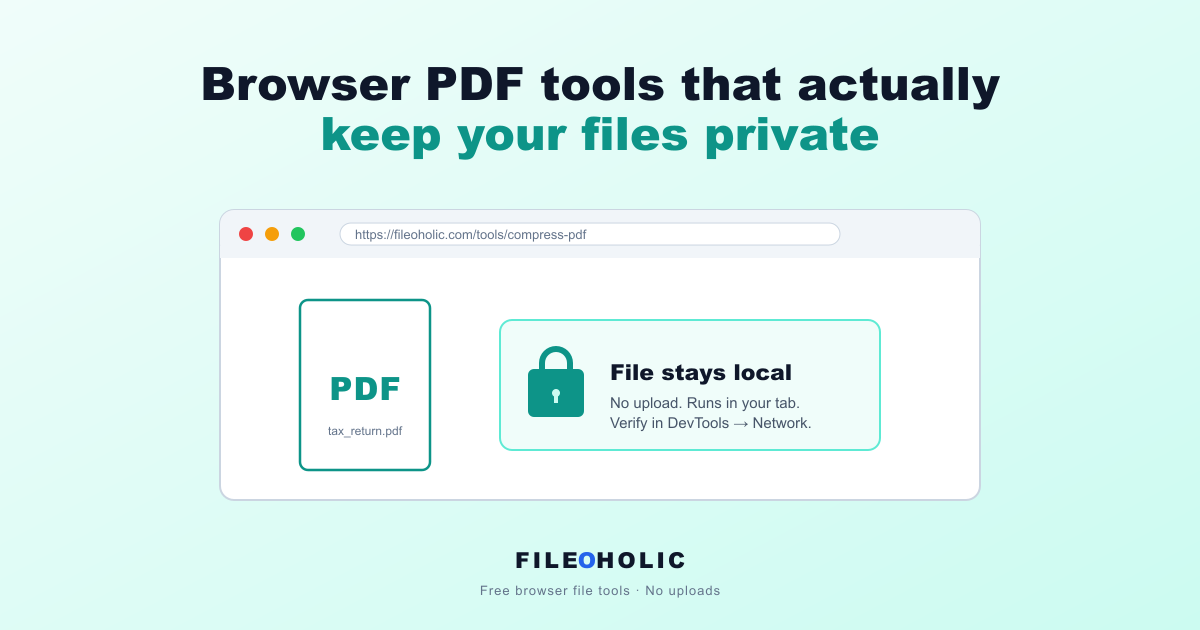 Browser-based PDF tools: a privacy-first guide