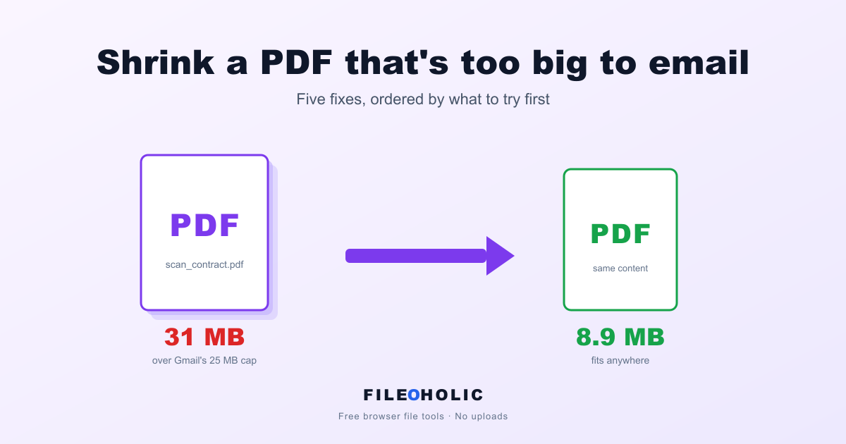 How to shrink a PDF that's too big to email