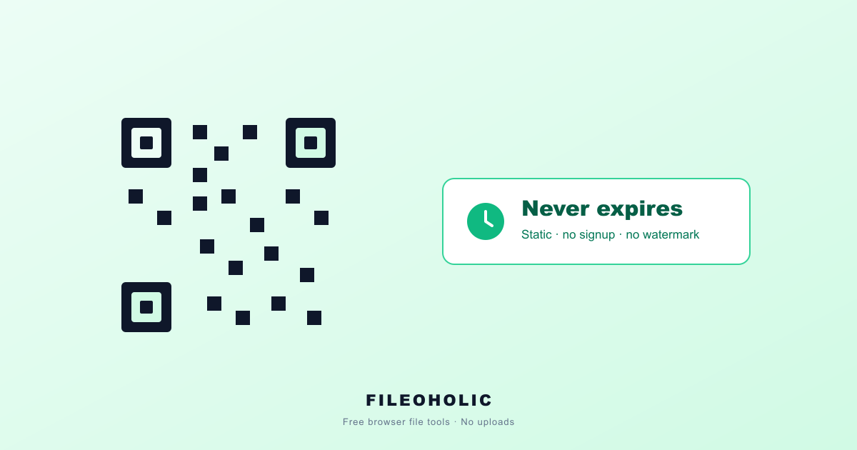 How to make a free QR code that never expires